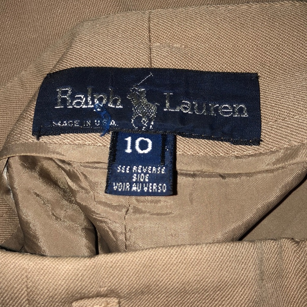 Ralph Lauren Blue Label Tan Khaki Beige Pencil Skirt, 10 - Picture 3 of 5